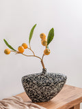 Load image into Gallery viewer, Black White Floral Vintage Ceramic Art Vase