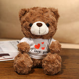 Load image into Gallery viewer, Teddy Bear with I LOVE YOU T Shirt 25cm
