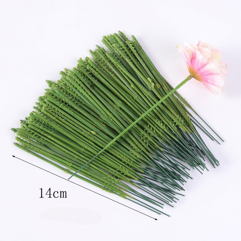 20pcs Plastic Floral Wire Stem with Green Leaves – Floral Supplies Store