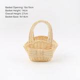 Load image into Gallery viewer, Straw Rattan Gift Bow Flower Basket with Handle