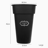 Load image into Gallery viewer, White Black Plastic Flower Buckets Pack 5
