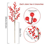 Load image into Gallery viewer, Artificial Red Berry Branch Fake Branch