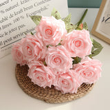 Load image into Gallery viewer, 9 Heads Artificial Rose Bouquet Home Decoration