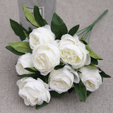 Load image into Gallery viewer, 10-Head Artificial Peony Fake Flower Bouquet