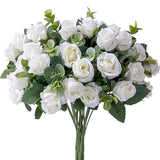 Load image into Gallery viewer, 10 Heads Artificial Silk Rose Bouquet Flower