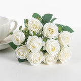 Load image into Gallery viewer, 10 Heads Artificial Flowers Silk Roses Bouquet