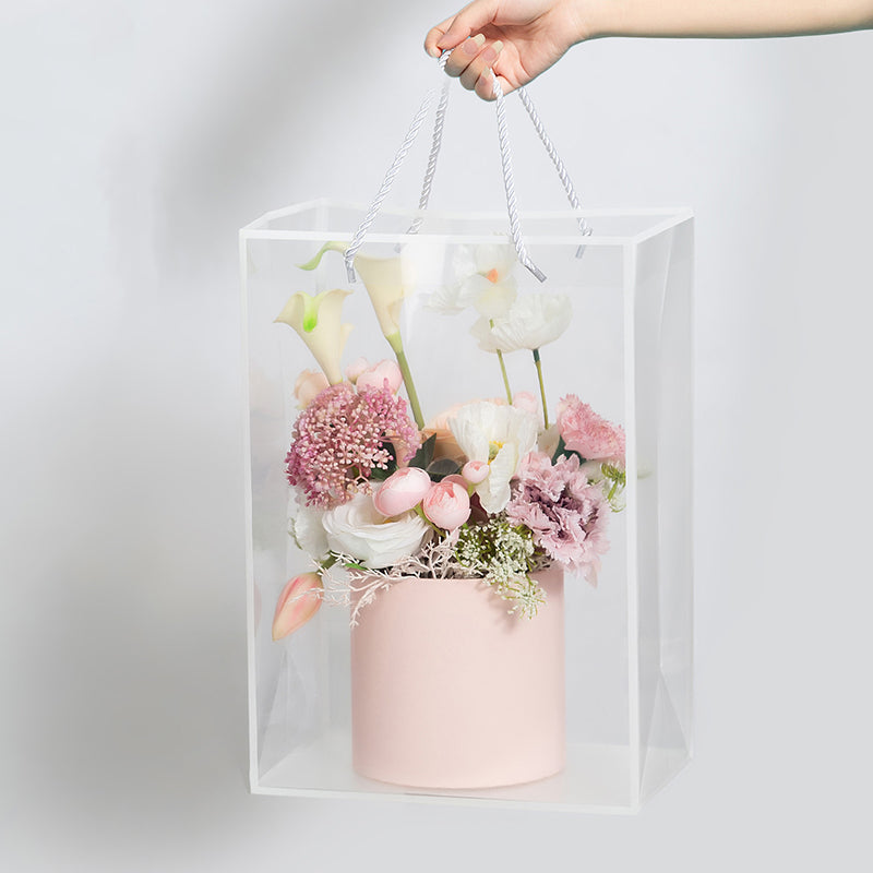 Set of 10 Transparent Plastic Bag for Bouquet Packaging