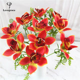 Load image into Gallery viewer, Artificial Orchid Flower Bouquet 10 Stems