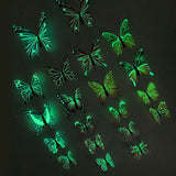 Load image into Gallery viewer, 24pcs Luminous 3D Butterfly Stickers for DIY Crafts