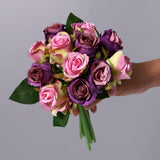 Load image into Gallery viewer, 12pcs Artificial Silk Roses Flower Bouquet