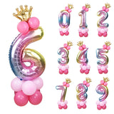 Load image into Gallery viewer, 13pcs/set Rainbow Number Foil Birthday Balloons