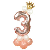 Load image into Gallery viewer, 13pcs/set Rose Gold Number Foil Birthday Balloons