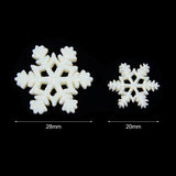 Load image into Gallery viewer, 20pcs Christmas Glitter Snowflake Resin Ornaments