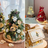 Load image into Gallery viewer, 20pcs Christmas Glitter Snowflake Resin Ornaments