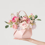 Load image into Gallery viewer, PU Leather Flower Basket Flower Arrangement Container
