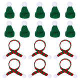 Load image into Gallery viewer, 20pcs Mini Santa Hats Christmas Scarf Wine Bottle Decors