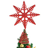 Load image into Gallery viewer, 23cm Snowflake Christmas Tree Topper Ornament