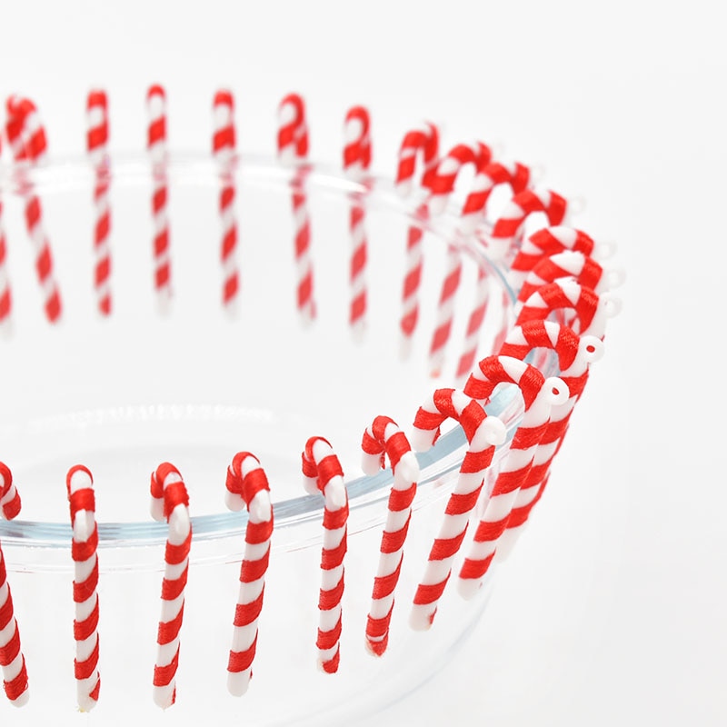 24Pcs Mini Candy Cane Ornaments for DIY Christmas Decor Floral