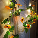 Load image into Gallery viewer, 2M Sunflower LED Garland Fairy String Lights