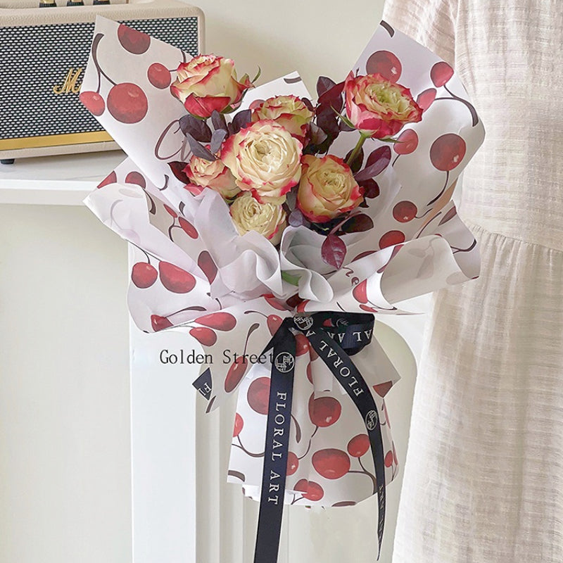 Strawberry Cherry Fruit Printing Bouquet Paper Pack 20 (30x45cm)