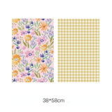 Load image into Gallery viewer, Double-sided Floral Plaid Flower Bouquet Wrapping Paper Pack 20 (38x58cm)