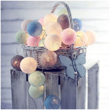 Load image into Gallery viewer, Cotton Ball Garlands Fairy Lights Garland