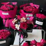 Load image into Gallery viewer, Black Pink Series Flower Bouquet Gift Packaging Paper