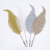 Load image into Gallery viewer, 12pcs Glitter Feather Christmas Clip Decors