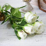 Load image into Gallery viewer, 4 Heads Artificial Flowers Long Stem Fake Flower Branch
