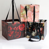 Load image into Gallery viewer, Oil Painting Floral Print Square Bouquet Bags Pack 10 (26x26cm)
