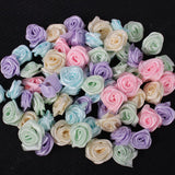 Load image into Gallery viewer, 500pcs Mini Satin Flower Heads for DIY Craft