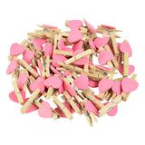 Load image into Gallery viewer, 50PCS Mini Wooden Heart-Shaped Craft Clips