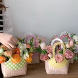Load image into Gallery viewer, Cardboard Flower Basket Gift Box Pack 6 (24.4x21cm)