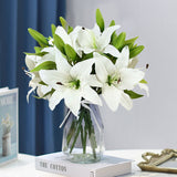 Load image into Gallery viewer, 5pcs 38cm Artificial Lily Flowers Bouquet
