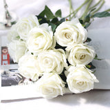 Load image into Gallery viewer, Set of 5 Long Stem Artificial Flower Bouquet Silk Roses