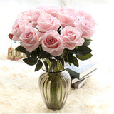 Load image into Gallery viewer, Set of 5 Long Stem Artificial Flower Bouquet Silk Roses
