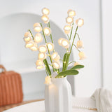 Load image into Gallery viewer, 5pcs Finished Crochet Lily of The Valley with LED Fairy Lights Knitting Artificial Flower