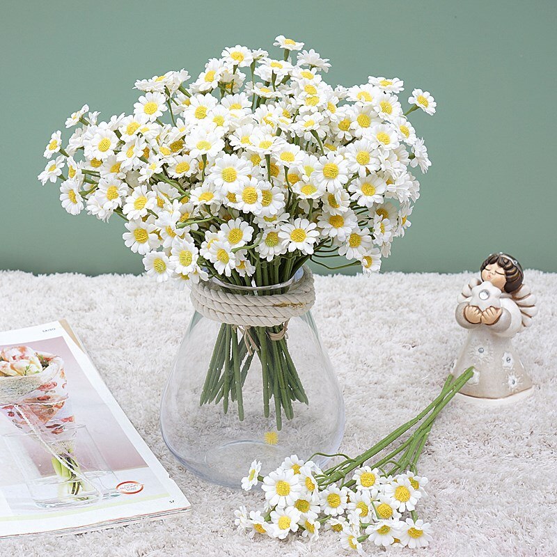 Set of 6 Stems Artificial Chamomile Daisy Flowers – Floral Supplies Store