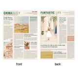 Load image into Gallery viewer, Retro English Newspaper Flower Wrapping Paper Pack 10 (38x53cm)