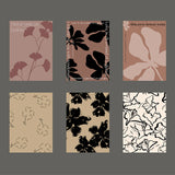 Load image into Gallery viewer, Set of 10 Abstract Art Vintage Floral Wrapping Paper