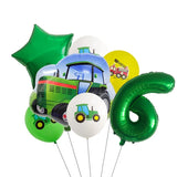 Load image into Gallery viewer, 7pcs/set Tractor Number Kids Birthday Balloon