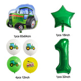 Load image into Gallery viewer, 7pcs/set Tractor Number Kids Birthday Balloon
