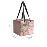 Load image into Gallery viewer, Oil Painting Floral Print Square Bouquet Bags Pack 10 (26x26cm)