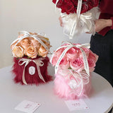 Load image into Gallery viewer, Valentine&#39;s Day Long Plush Velvet Hug Bucket Flower Gift Box