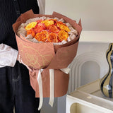Load image into Gallery viewer, Golden Rose Waterproof Flower Packaging Paper Pack 20