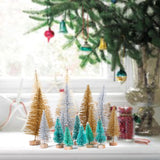 Load image into Gallery viewer, Set of 8 Mini Champagne Christmas Tree Decors