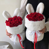 Load image into Gallery viewer, Bunny Ears Plush Fabric Flowers Bouquet Packaging Materials