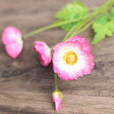 Load image into Gallery viewer, 4-head Artificial Poppy Silk Flower Long Stem