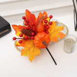 Load image into Gallery viewer, Artificial Maple Leaf Pumpkin Berry Branch