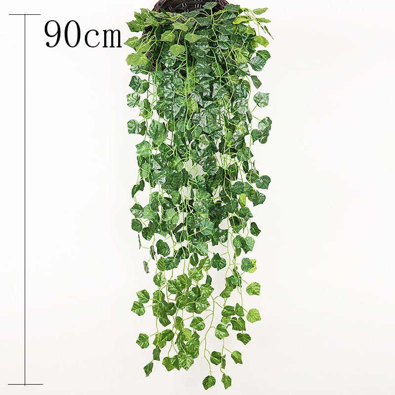 Artificial Plant Vines Wall Hanging Rattan Leaves – Floral